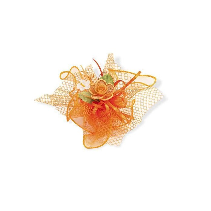 TULLE DOPPIO QUADRO CT ARANCIO 50500